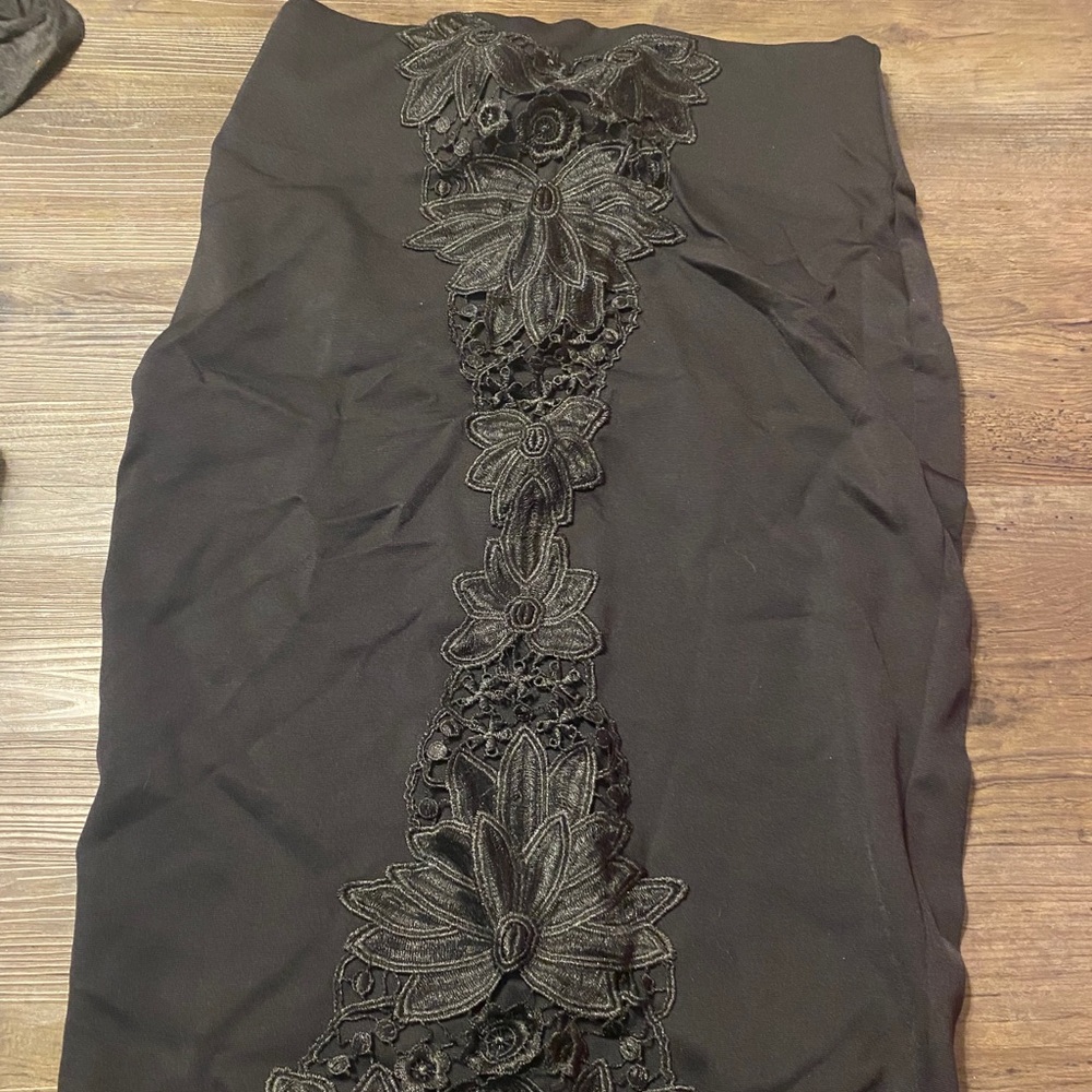 Black pencil skirt